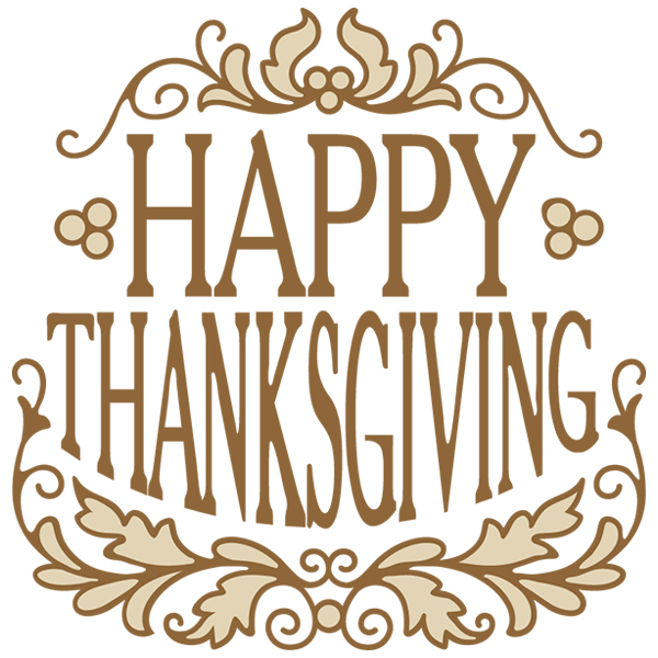 Happy Thanksgiving Elegance [SVG, DXF]