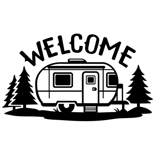 Campsite Welcome [SVG, DXF]