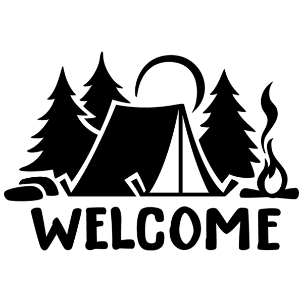 Camping Tent Welcome [SVG, DXF]