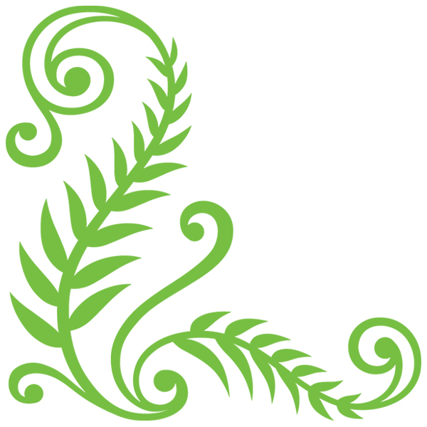 Elegant Fern Corner [SVG, DXF]