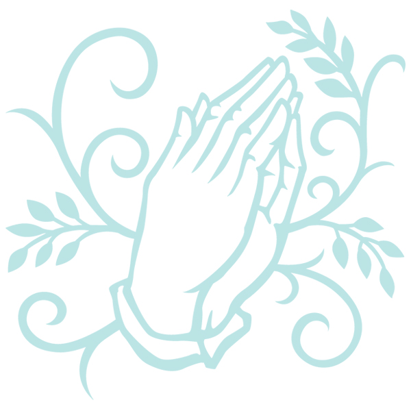 Rustic Praying Hands Accent [SVG, DXF]