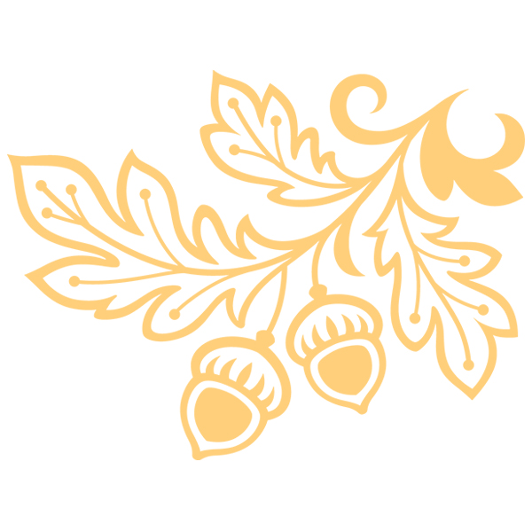 Rustic Acorn Accent [SVG, DXF]