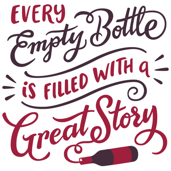 Every Empty Bottle Is Filled with a Great Story [SVG, DXF]