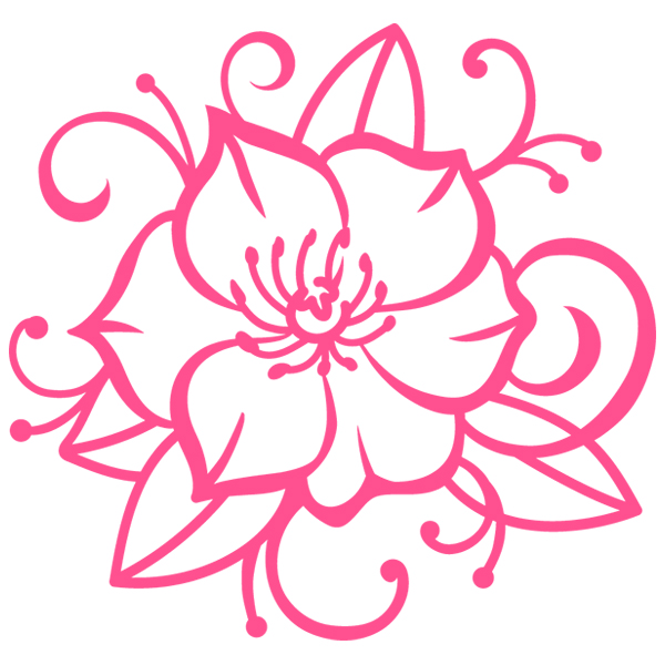 Rustic Flower Accent [SVG, DXF]