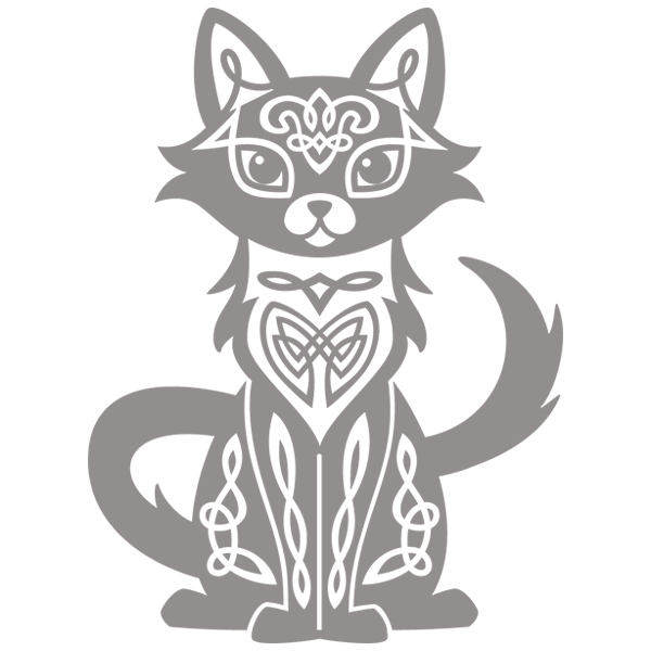 Celtic Knotwork Cat [SVG, DXF]