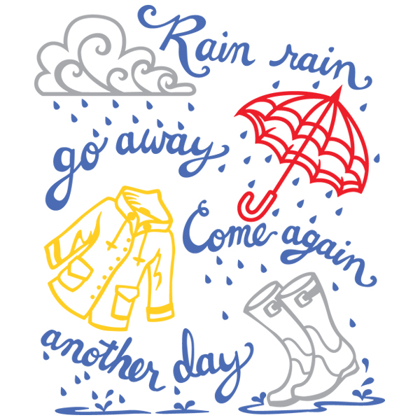 Rain Rain Go Away [SVG, DXF]