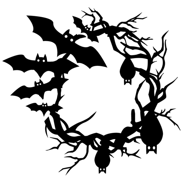Bats in the Belfry Wreath [SVG, DXF]