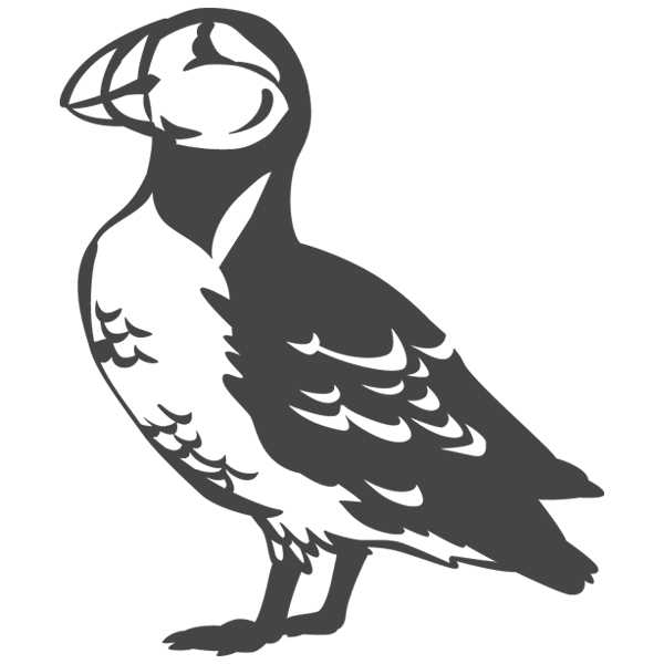 Cool Silhouette Puffin [SVG, DXF]