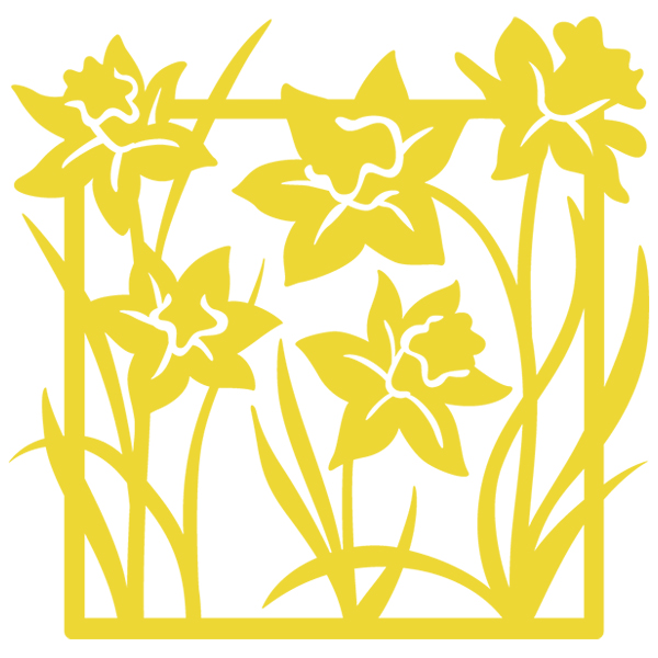 Fresh Floral Silhouettes - Daffodils [SVG, DXF]