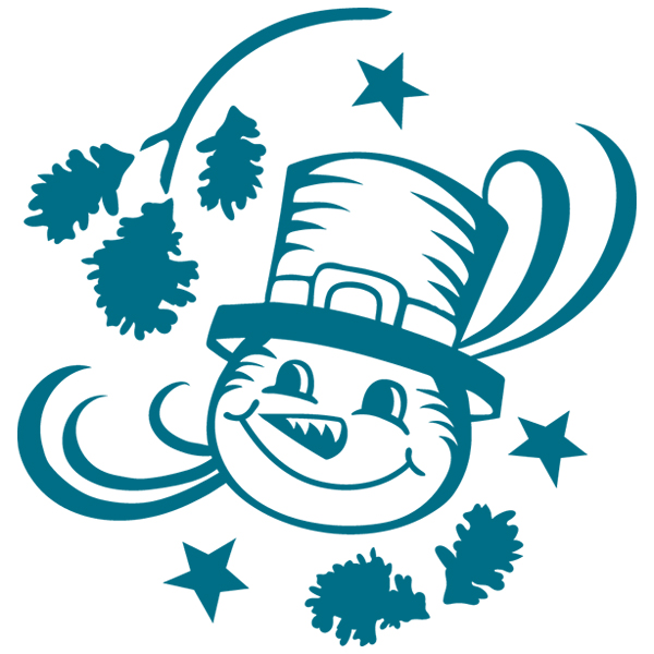 Simply Snowman Circle [SVG, DXF]