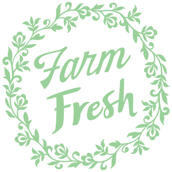 Farm Fresh Simple Wreath [SVG, DXF]