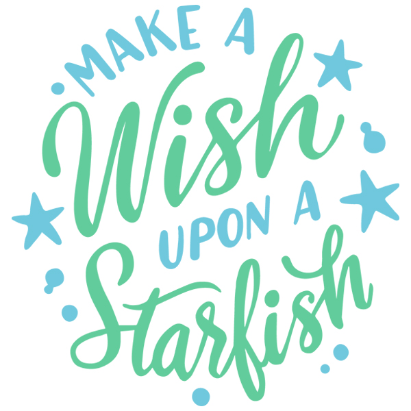 Make a Wish Upon A Starfish [SVG, DXF]