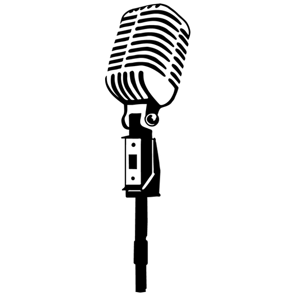 Microphone Silhoette [SVG, DXF]