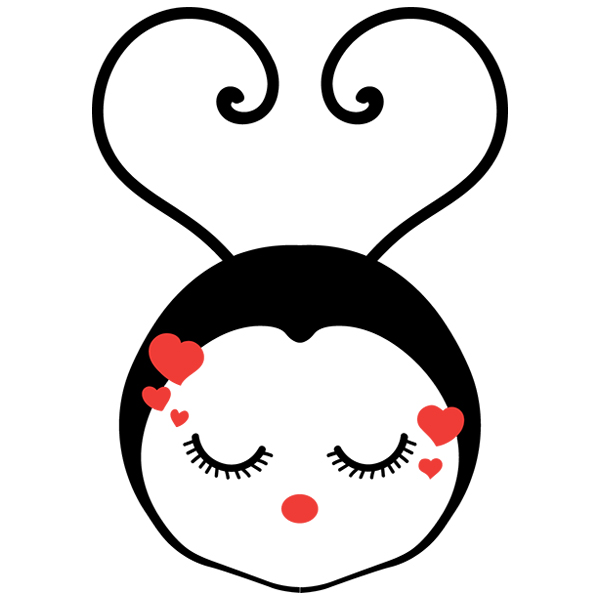 Love Bug Face [SVG, DXF]