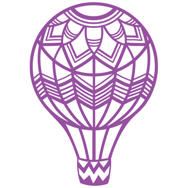 Hot Air Balloon Stencil 2 [SVG, DXF]