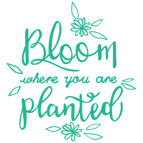 Bloom where you are Planted [SVG, DXF]