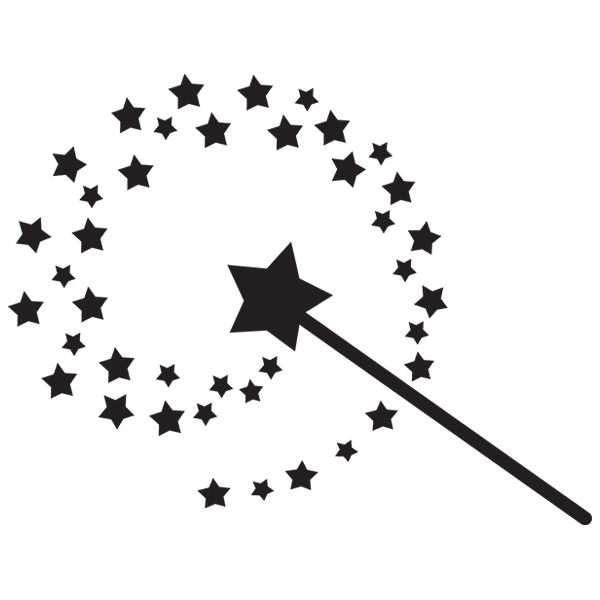 Fairy Wand and Stars [SVG, DXF]