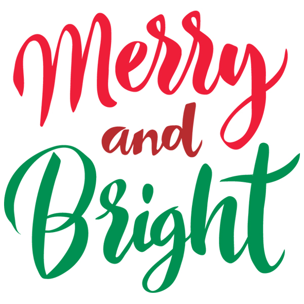 Merry and Bright [SVG, DXF]