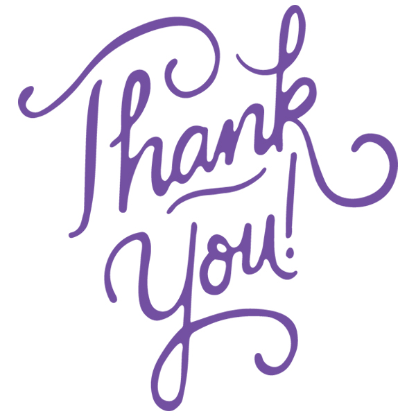 Graceful Thank You [SVG, DXF]