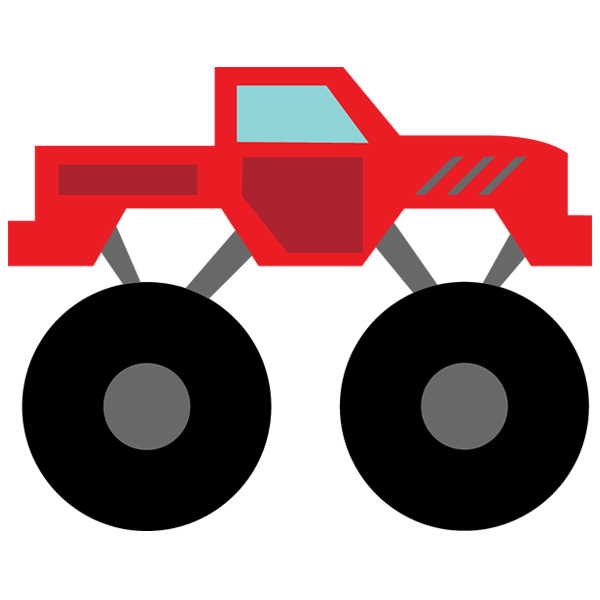 Red Monster Truck [SVG, DXF]