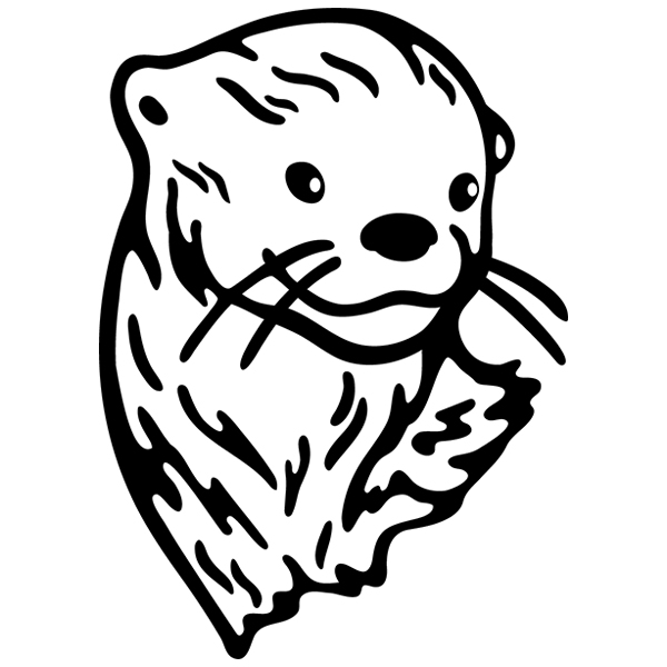 Stencil Otter [SVG, DXF]