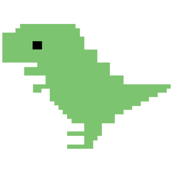 8 Bit Dinosaur [SVG, DXF]