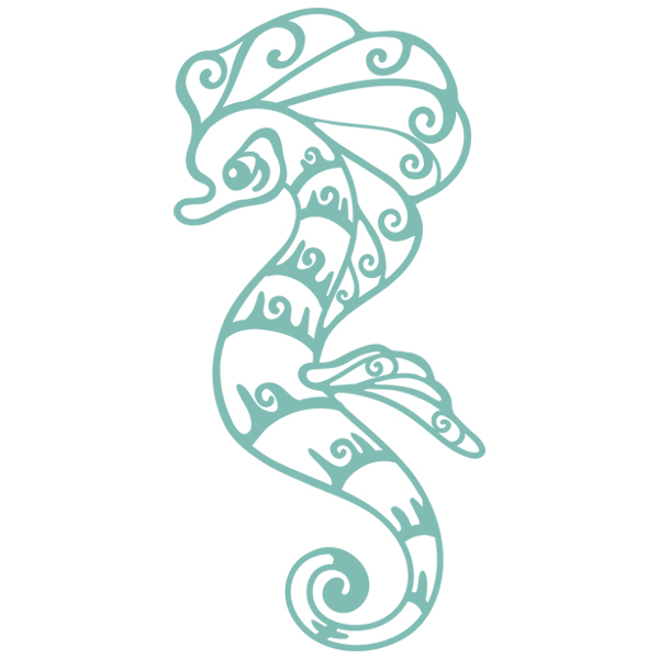 Spiral Seahorse [SVG, DXF]
