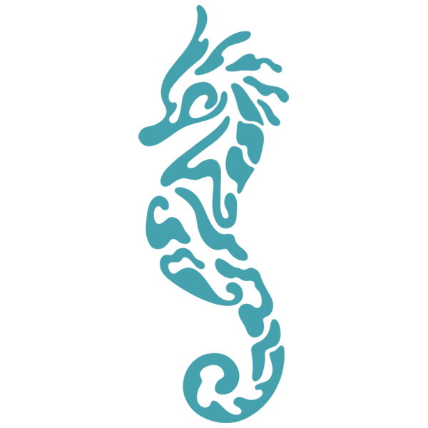 Tribal Seahorse [SVG, DXF]