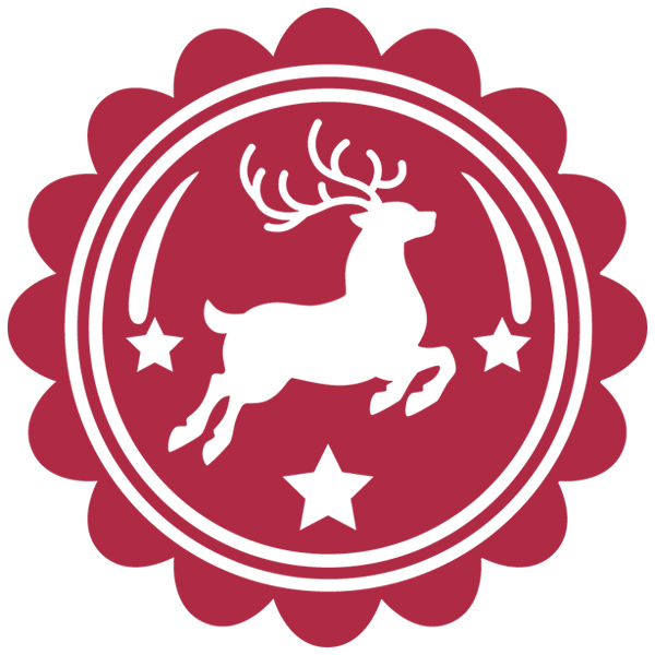 Christmas Reindeer Stamp [SVG, DXF]