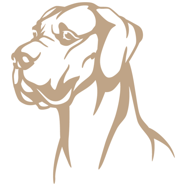 Great Dane Silhouette (Full Ears) [SVG, DXF] 1