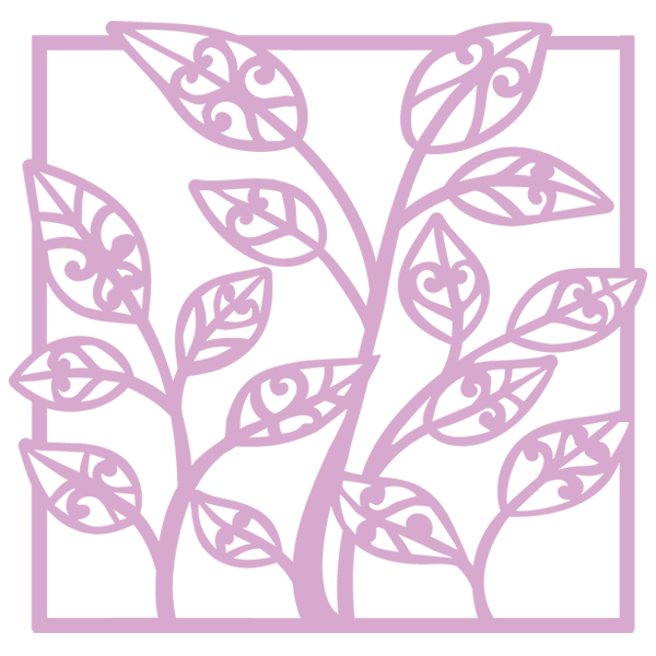 Golden Garden Leafy Square [SVG, DXF]