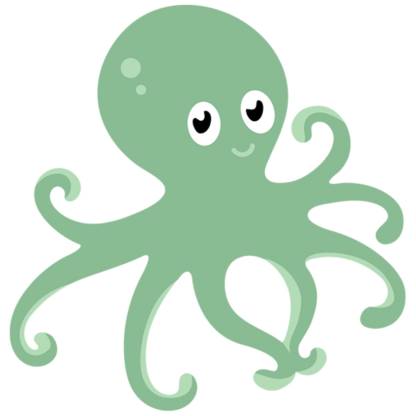 Cute Octopus [SVG, DXF]