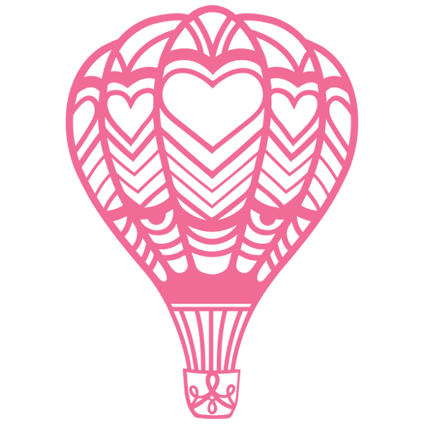 Hot Air Balloon Stencil 3 [SVG, DXF]