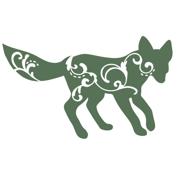 Fox and Filigree Silhouette [SVG, DXF]