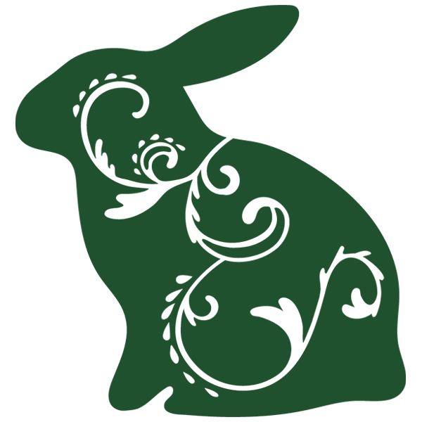 Rabbit and Filigree Silhouette [SVG, DXF]
