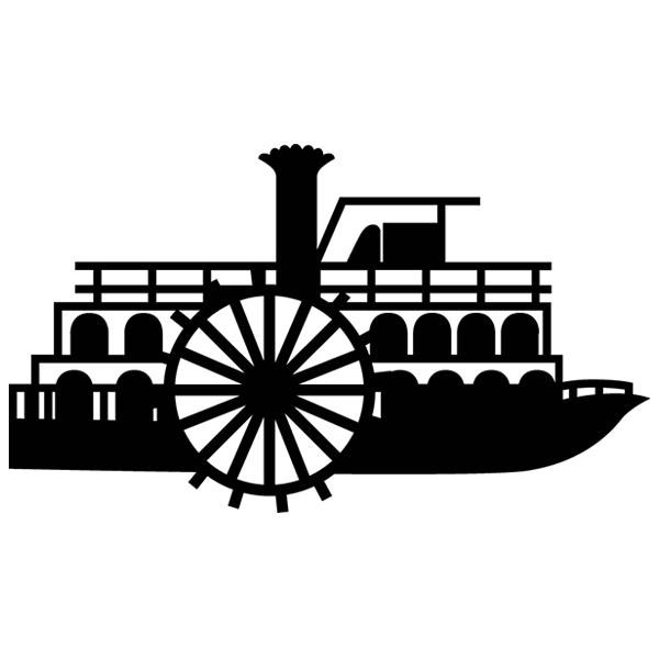 Riverboat Silhoette [SVG, DXF]
