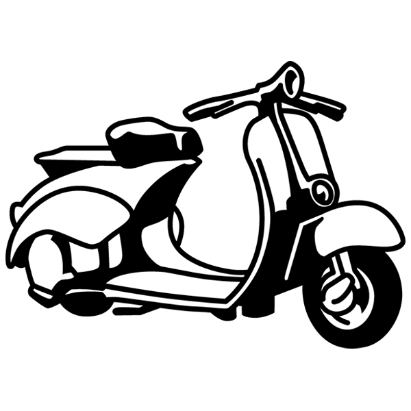 Moped Silhouette [SVG, DXF]