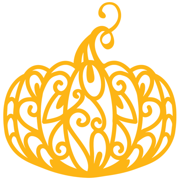 Autumn Swirls Pumpkin [SVG, DXF] 1