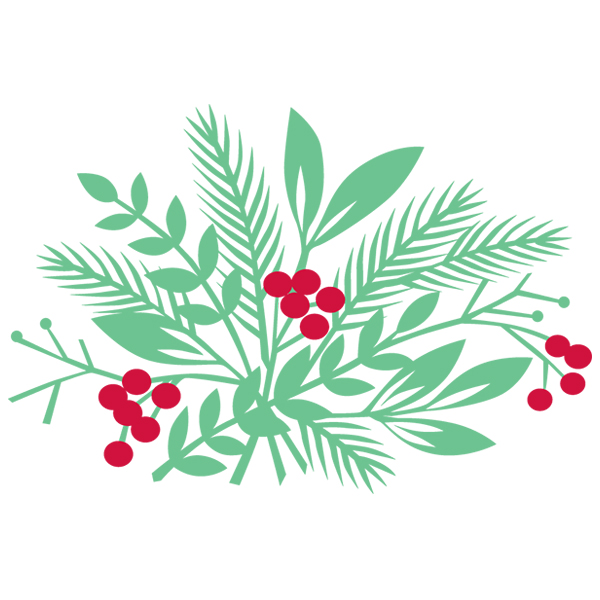 Christmas Bliss Spray [SVG, DXF]
