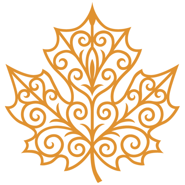 Golden Filigree Maple Leaf [SVG, DXF]