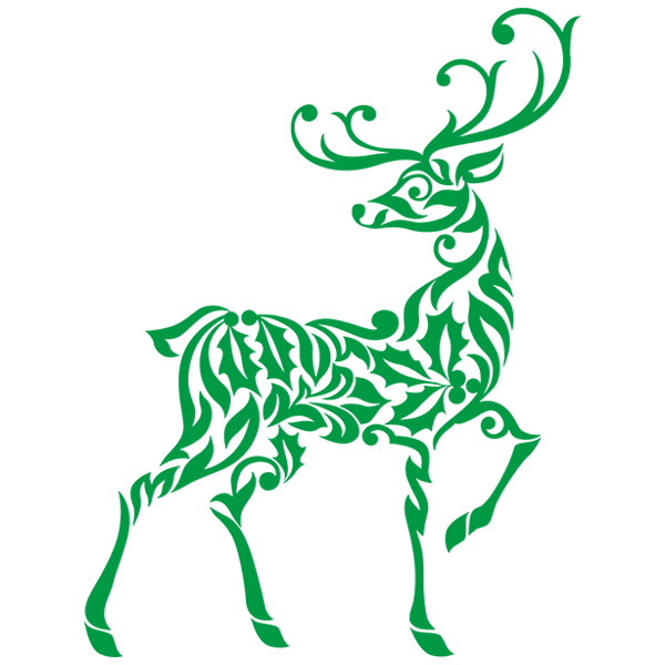Baroque Beauty Reindeer [SVG, DXF]