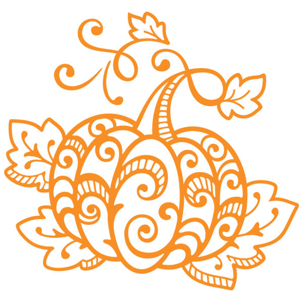 Swirling Pumpkin [SVG, DXF]