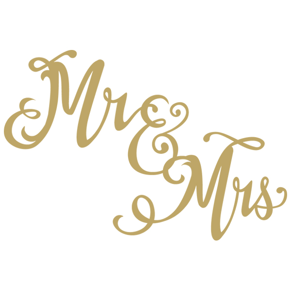 Mr. and Mrs. Script  [SVG, DXF]