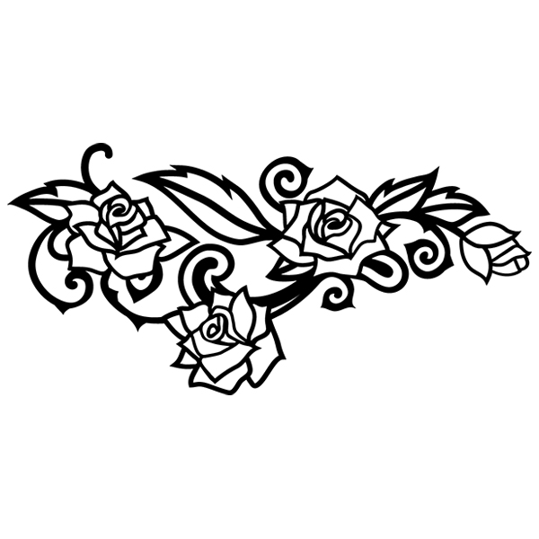 Rose & Bone Border [SVG, DXF]