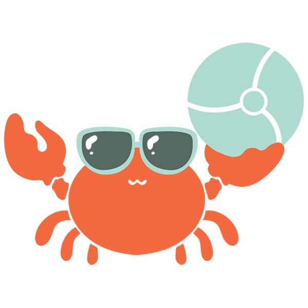 Beach Ball Crab [SVG, DXF]