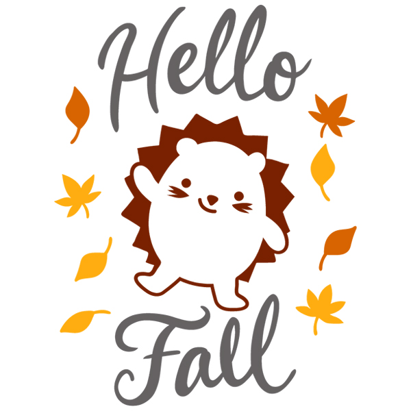 Hello Fall Hedgehog [SVG, DXF]