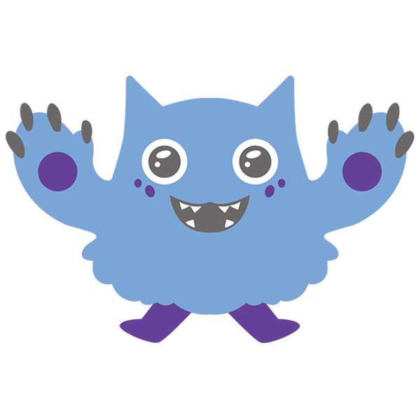 Fuzzy Monster Cutie [SVG, DXF]
