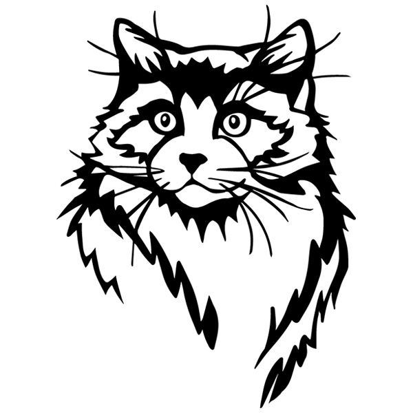 Ragdoll Cat Silhouette [SVG, DXF]