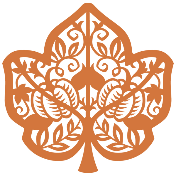 Paper Cut Pumpkin Leaf [SVG, DXF]