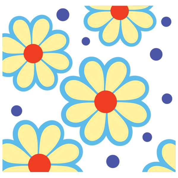Flower Power Square - Dots [SVG, DXF]
